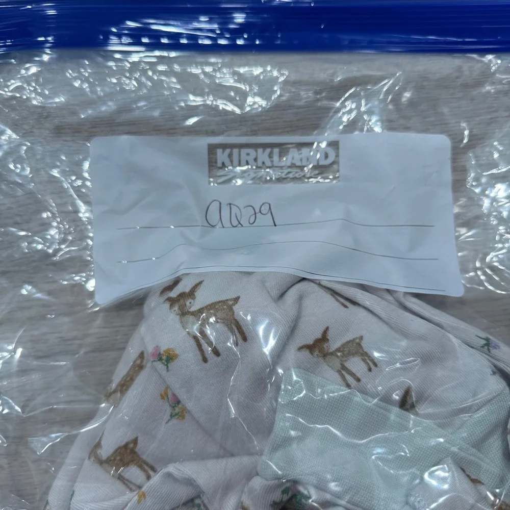 Burts‎ Bees Kids Pajamas Set Size 7 Deer Floral Organic Cotton Sleepwear 2 Piece